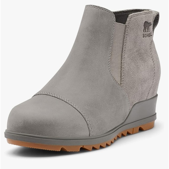 Sorel Evie Pull On Wedge Bootie Gray - Picture 6 of 14